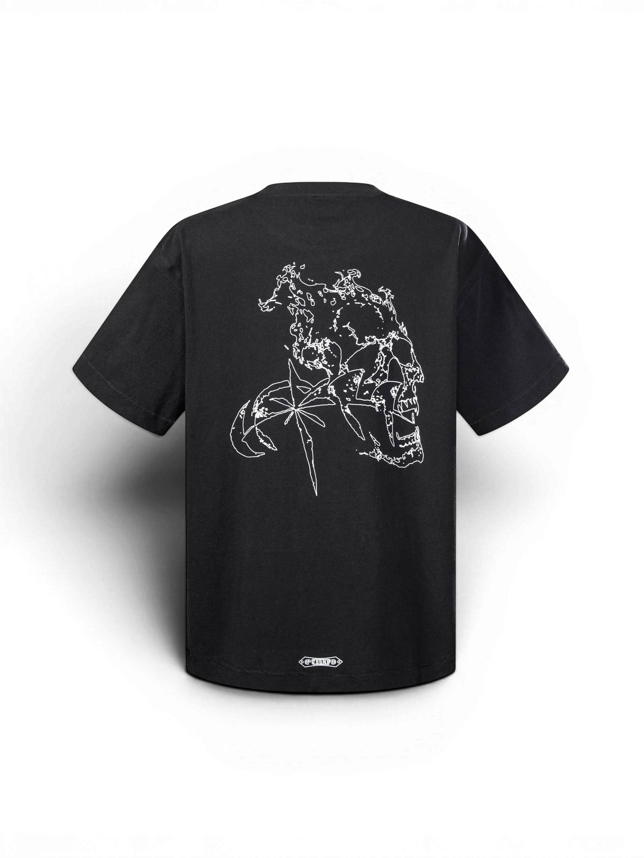 LUMINOUS DAWN SPECTER FLOCKED LOGO T-SHIRT
