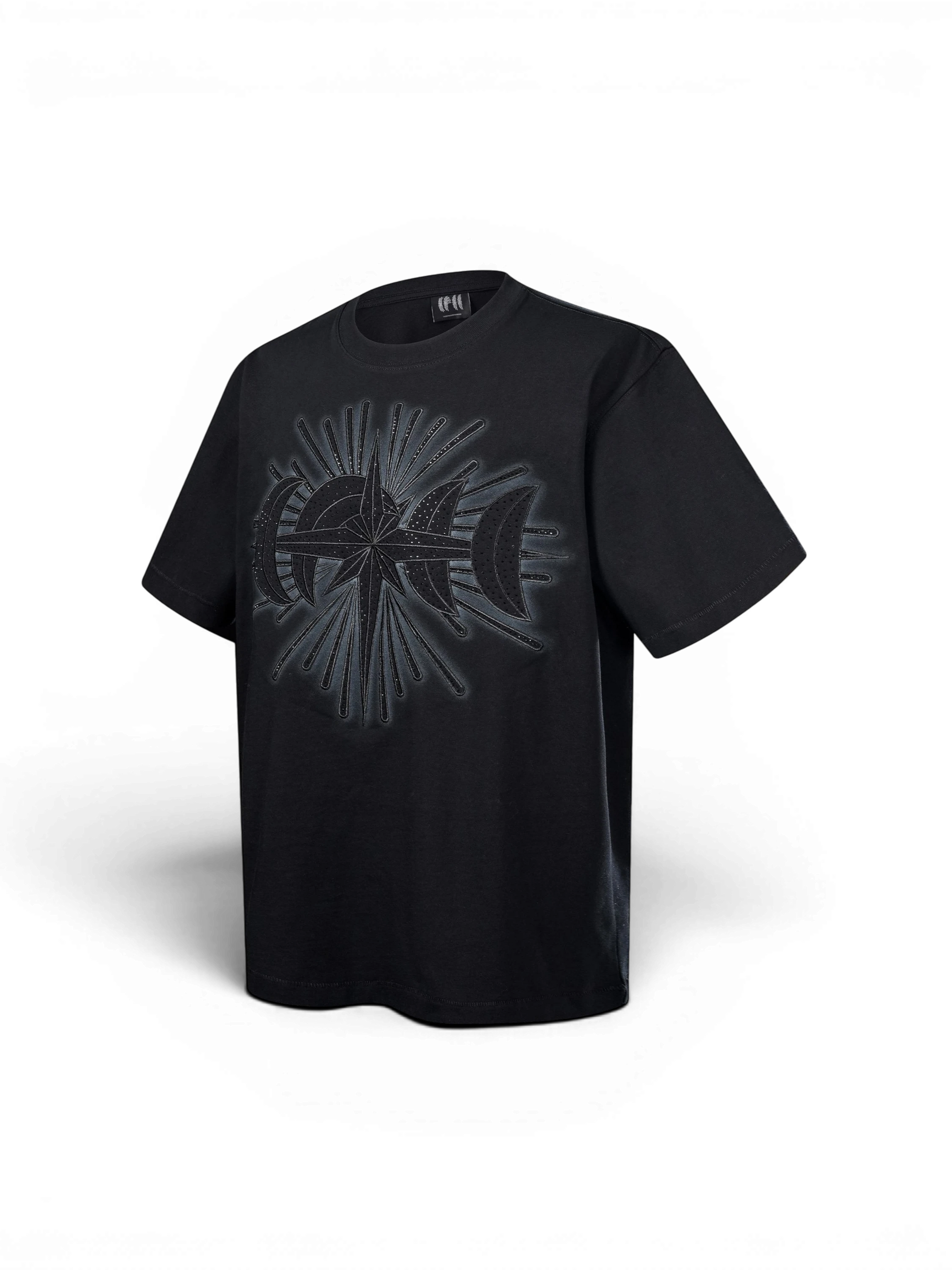 TBHNP Luminous Dawn star embroidery rhinestone cotton t-shirt — men's streetwear graphic tee