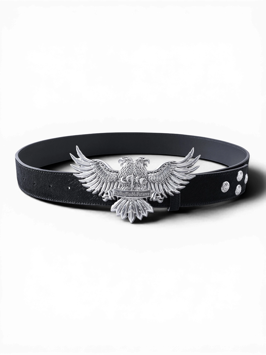 LUMINOUS DAWN DOUBLE-HEADED EAGLE LEATHER BELT