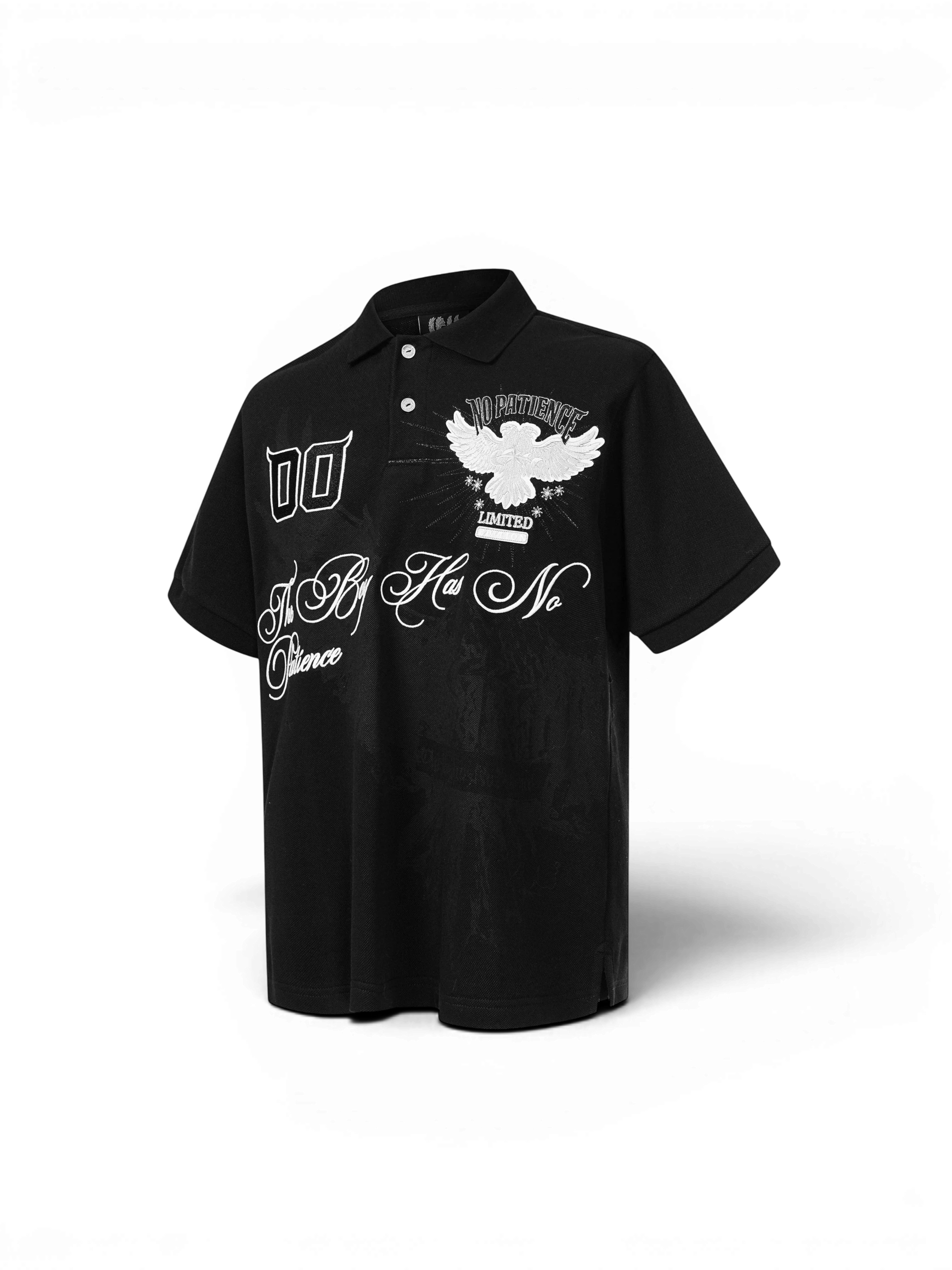 TBHNP Luminous Dawn double-headed eagle embroidered polo shirt — men's streetwear polo