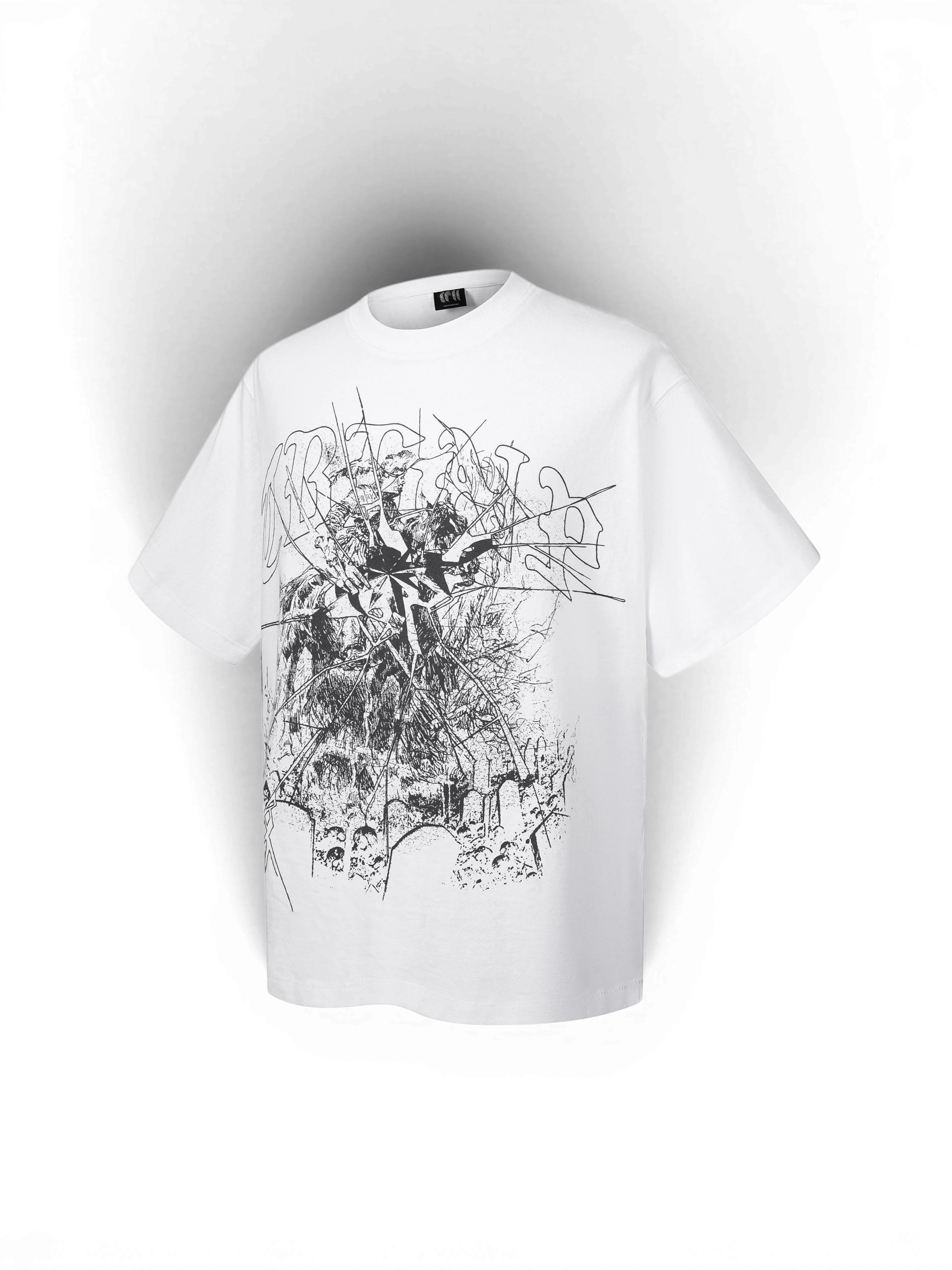TBHNP Luminous Dawn broken ruins print cotton t-shirt — men's streetwear graphic tee