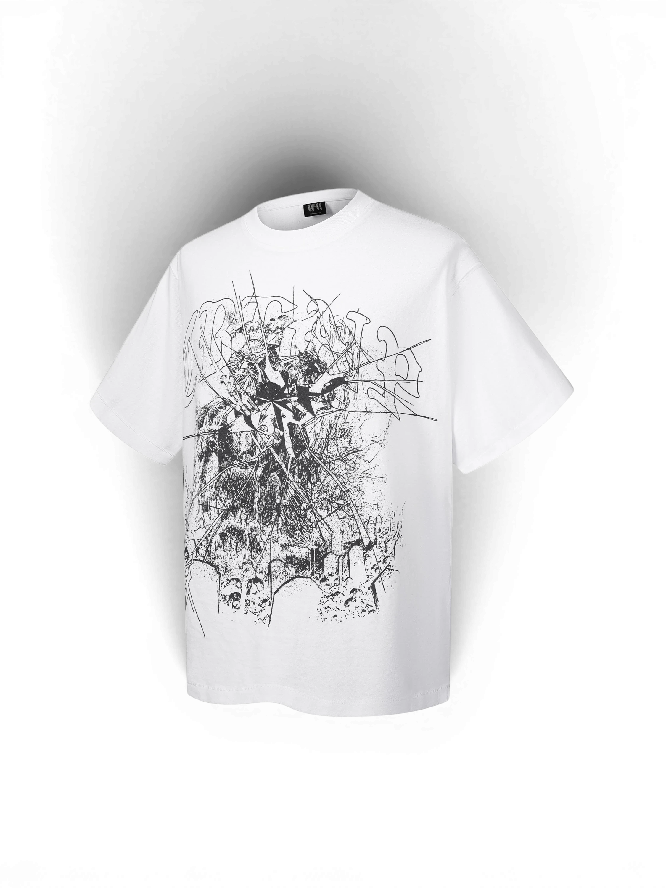 TBHNP Luminous Dawn broken ruins print cotton t-shirt — men's streetwear graphic tee