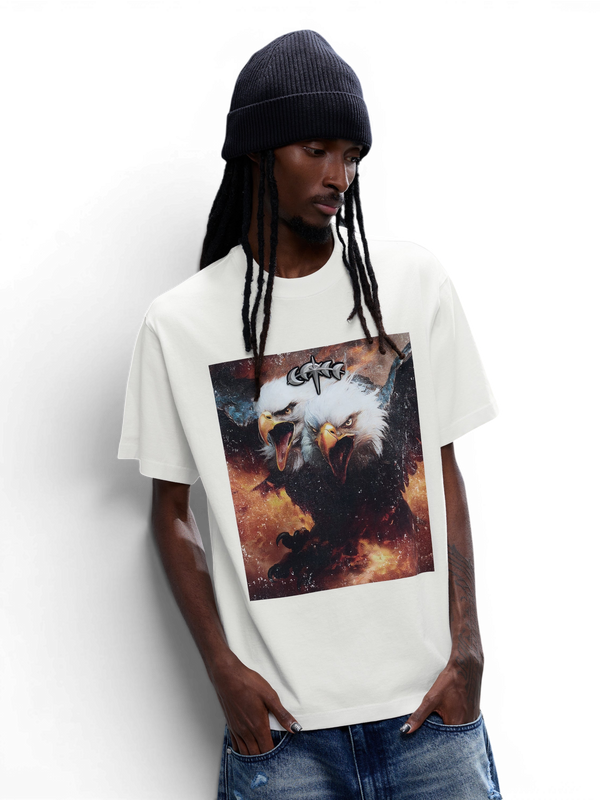 LUMINOUS DAWN DOUBLE-HEADED EAGLE PHOTO-PRINT S/S TEE