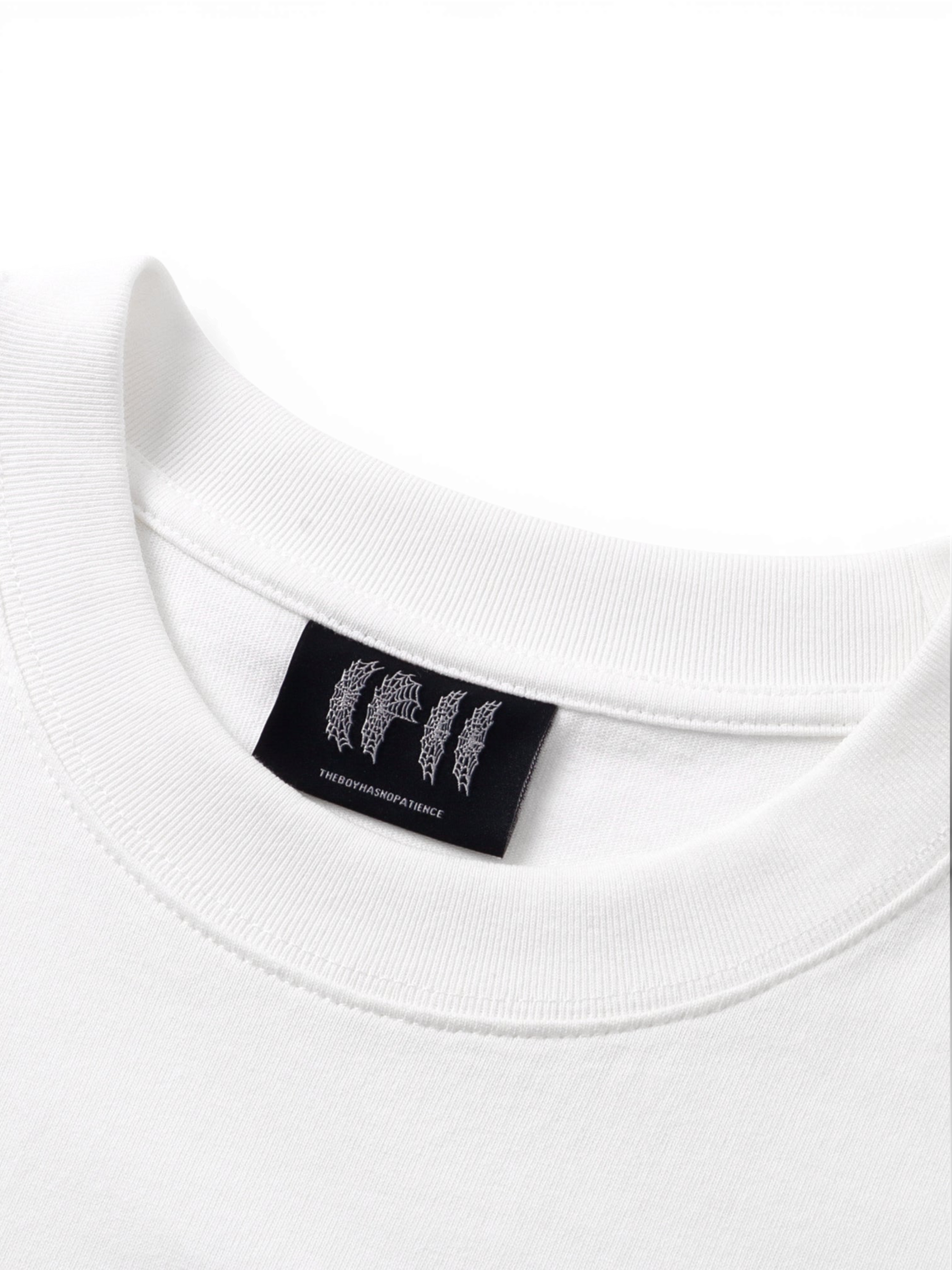 TBHNP Luminous Dawn double-headed eagle photo-print cotton t-shirt, white — men's streetwear graphic tee