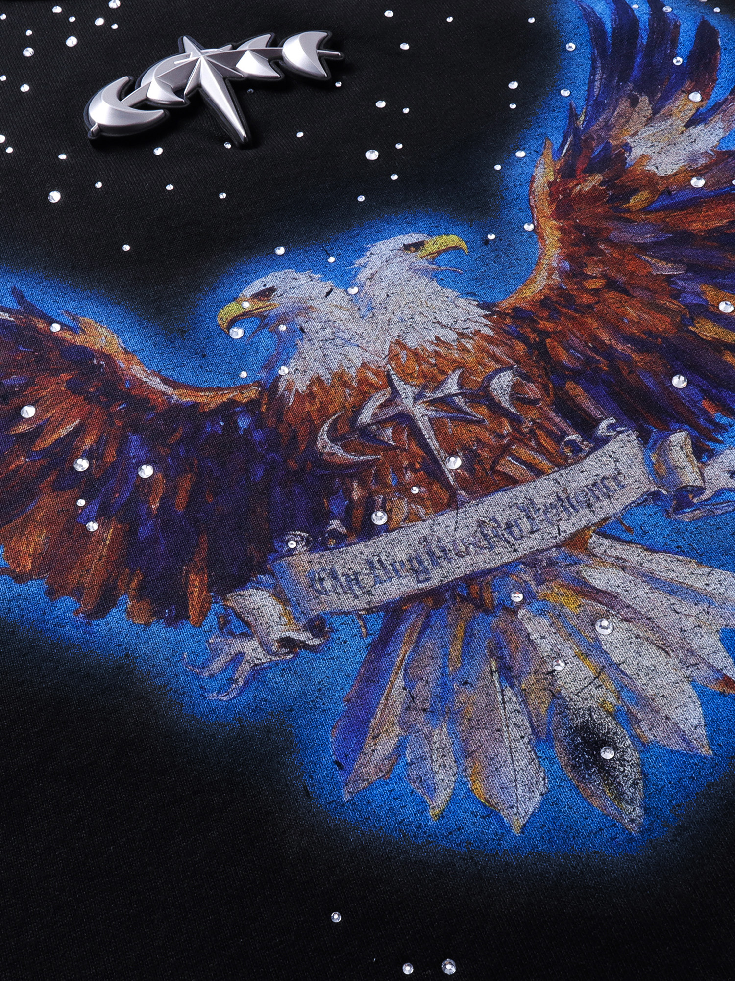 LUMINOUS DAWN DOUBLE-HEADED EAGLE RHINESTONE VEST
