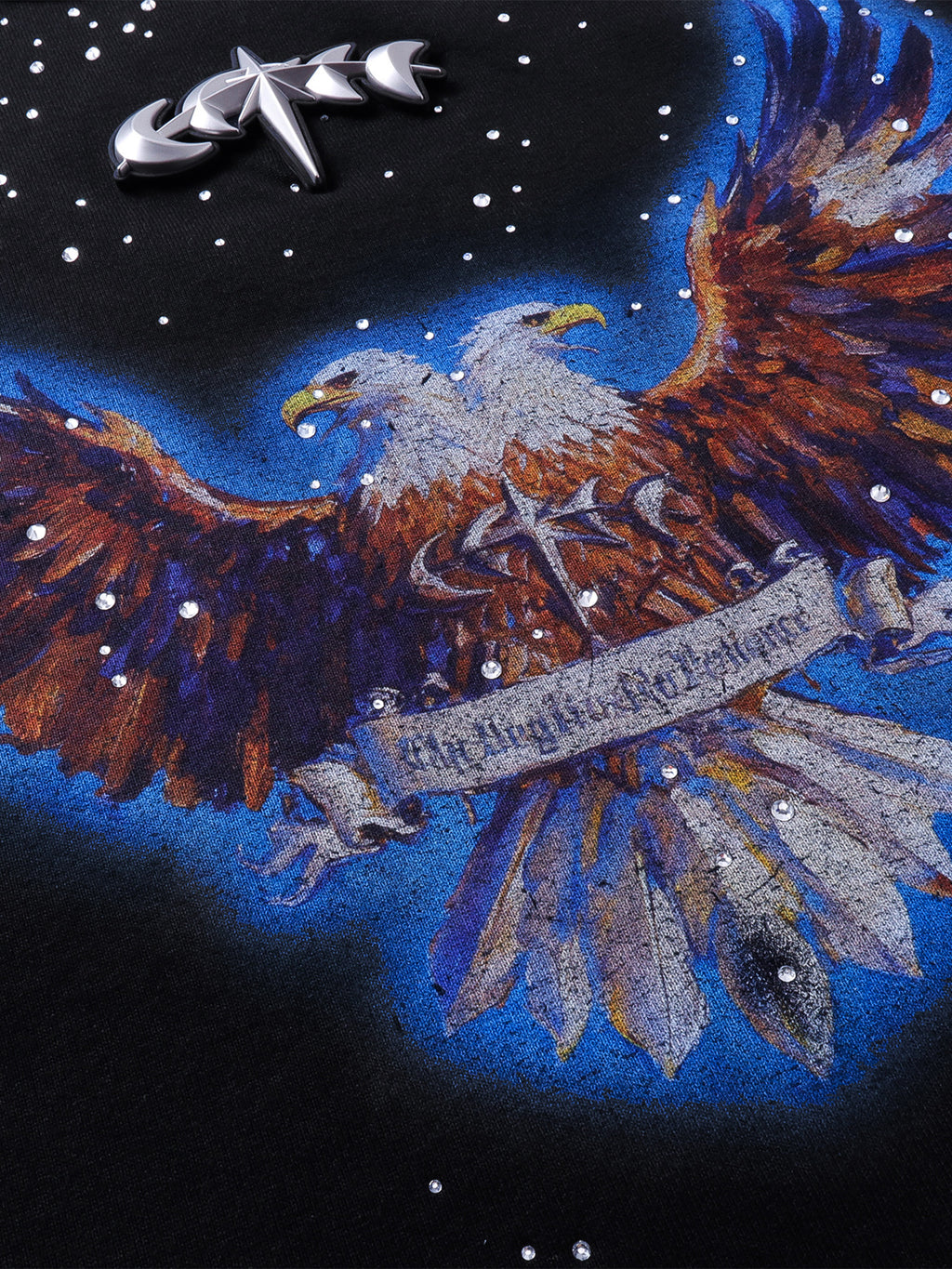 LUMINOUS DAWN DOUBLE-HEADED EAGLE RHINESTONE VEST