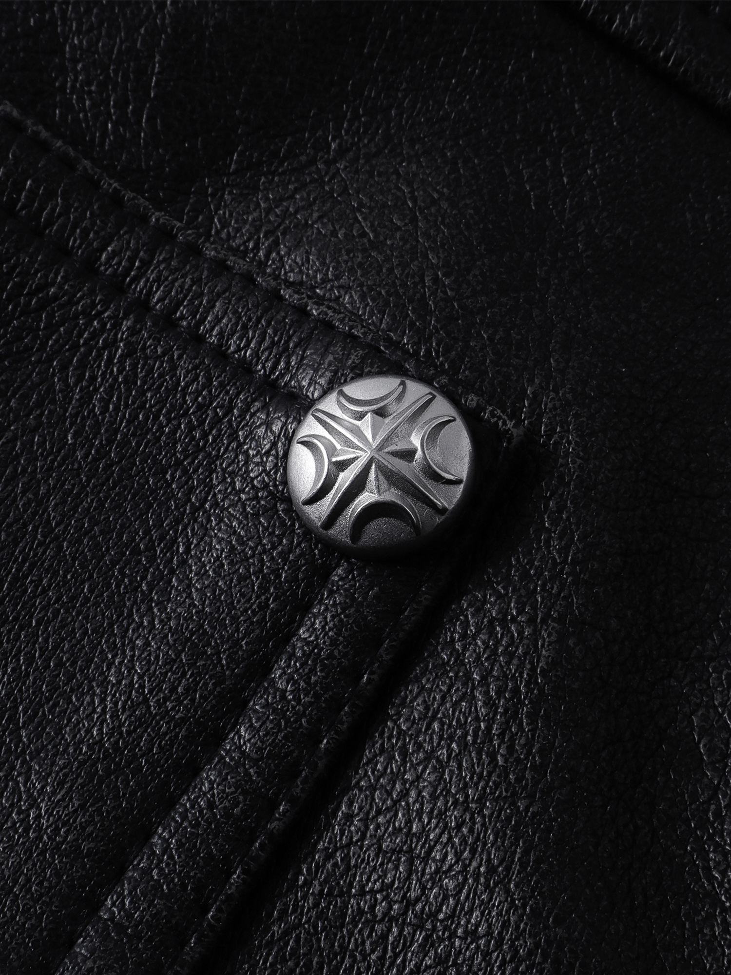 LUMINOUS DAWN KNIGHT&PEGASUS PRINTED LEATHER JACKET