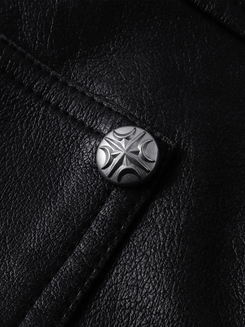 LUMINOUS DAWN KNIGHT&PEGASUS PRINTED LEATHER JACKET