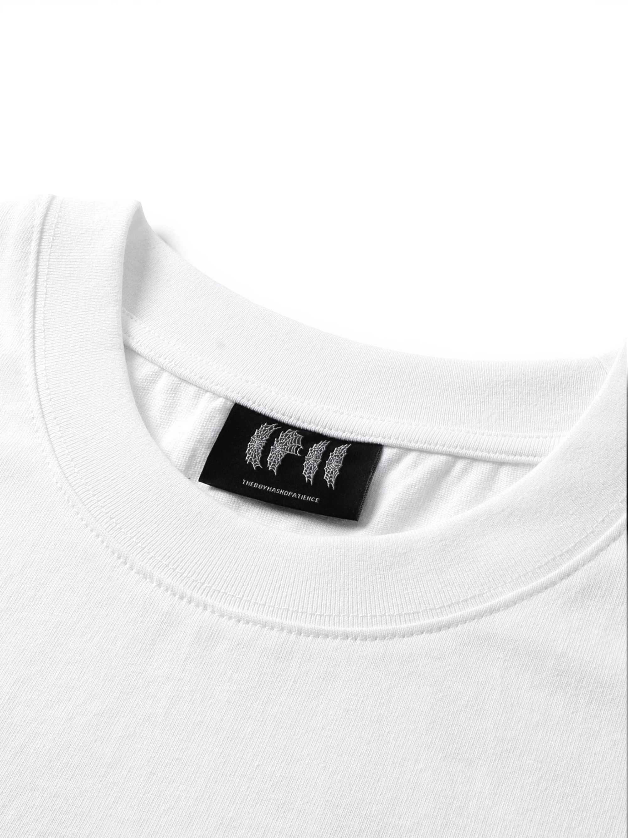 TBHNP Luminous Dawn specter flocked logo cotton t-shirt — men's streetwear graphic tee
