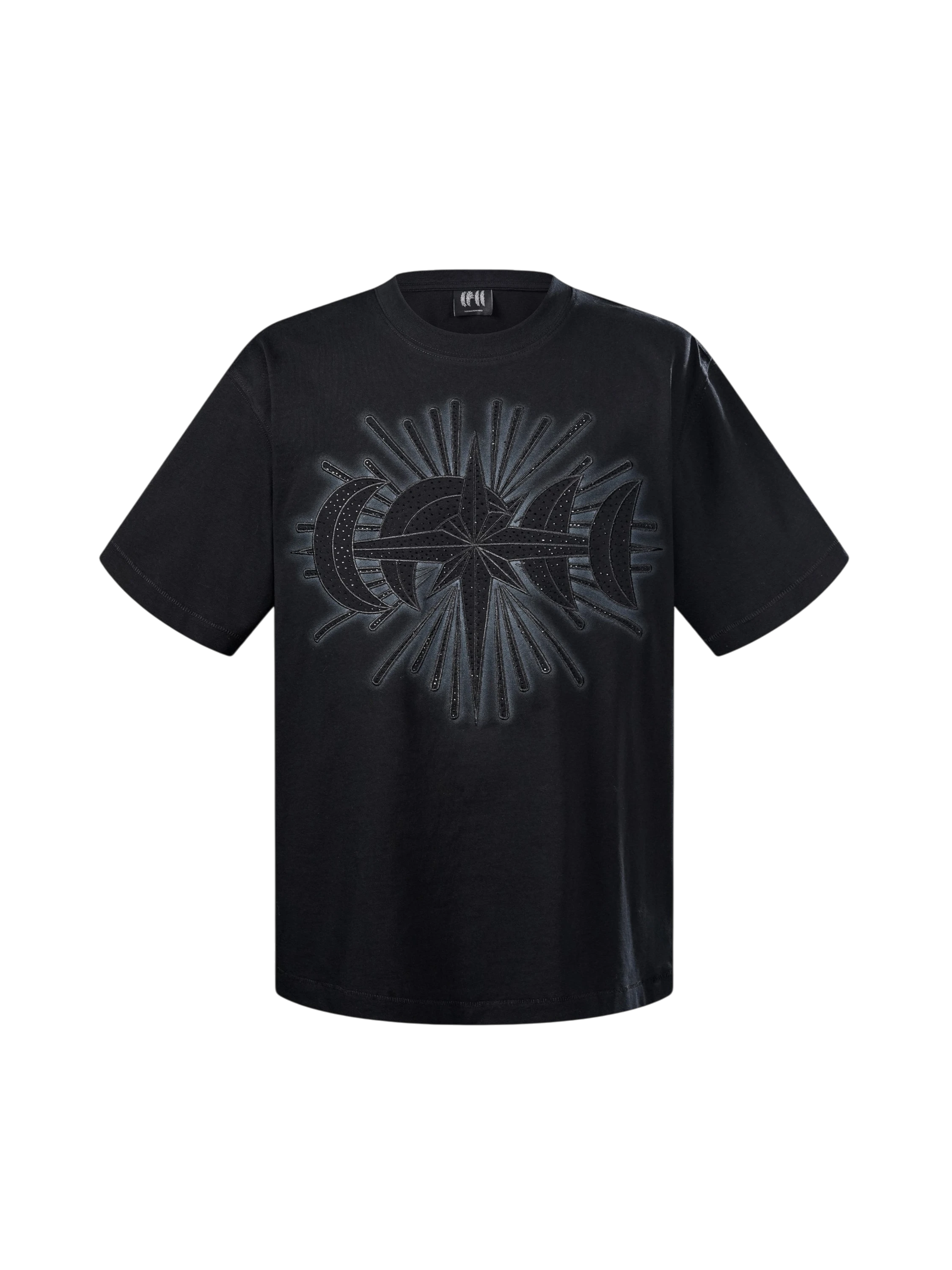 TBHNP Luminous Dawn star embroidery rhinestone cotton t-shirt — men's streetwear graphic tee