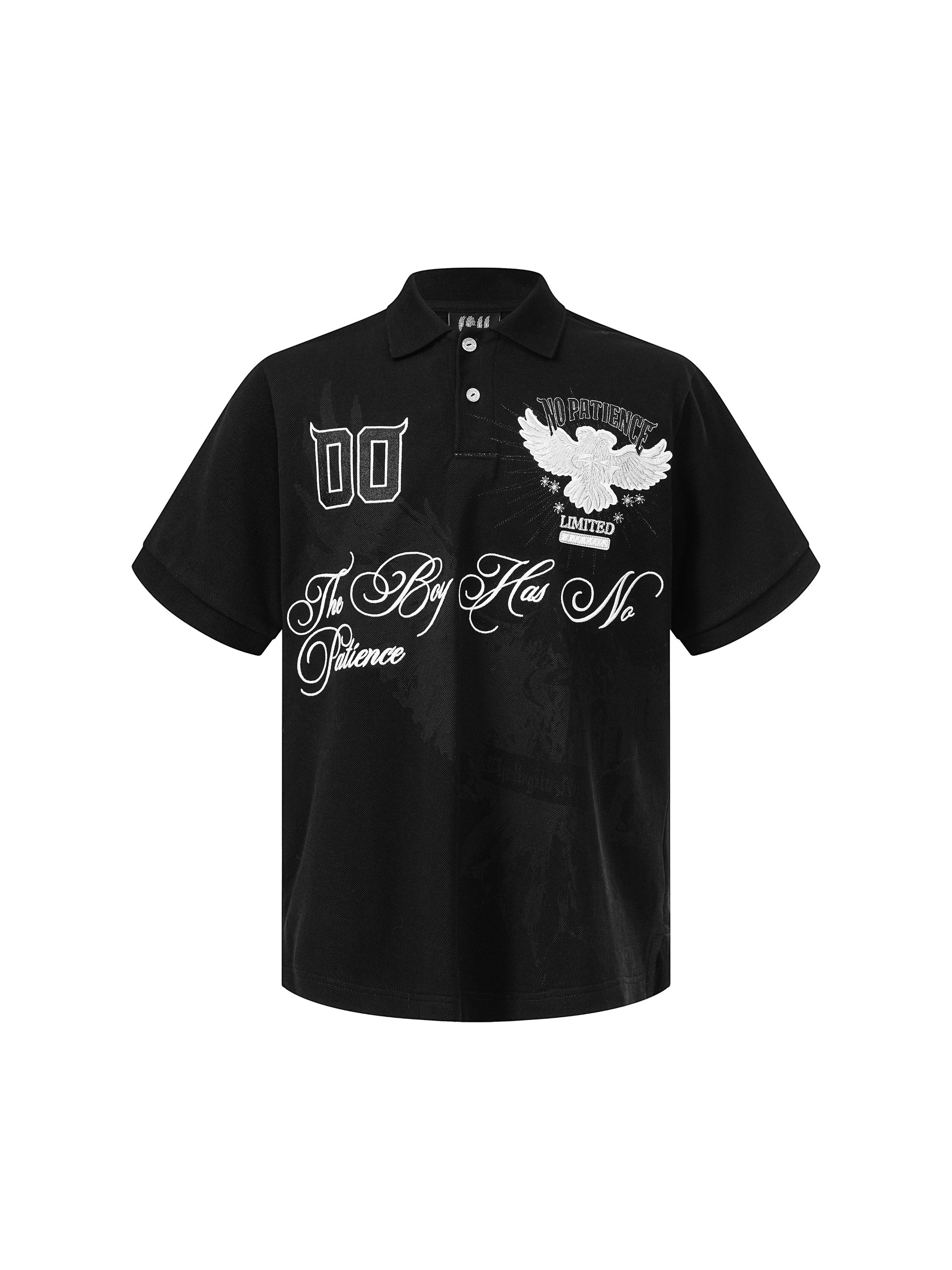 LUMINOUS DAWN DOUBLE-HEADED EAGLE EMBROIDERED POLO