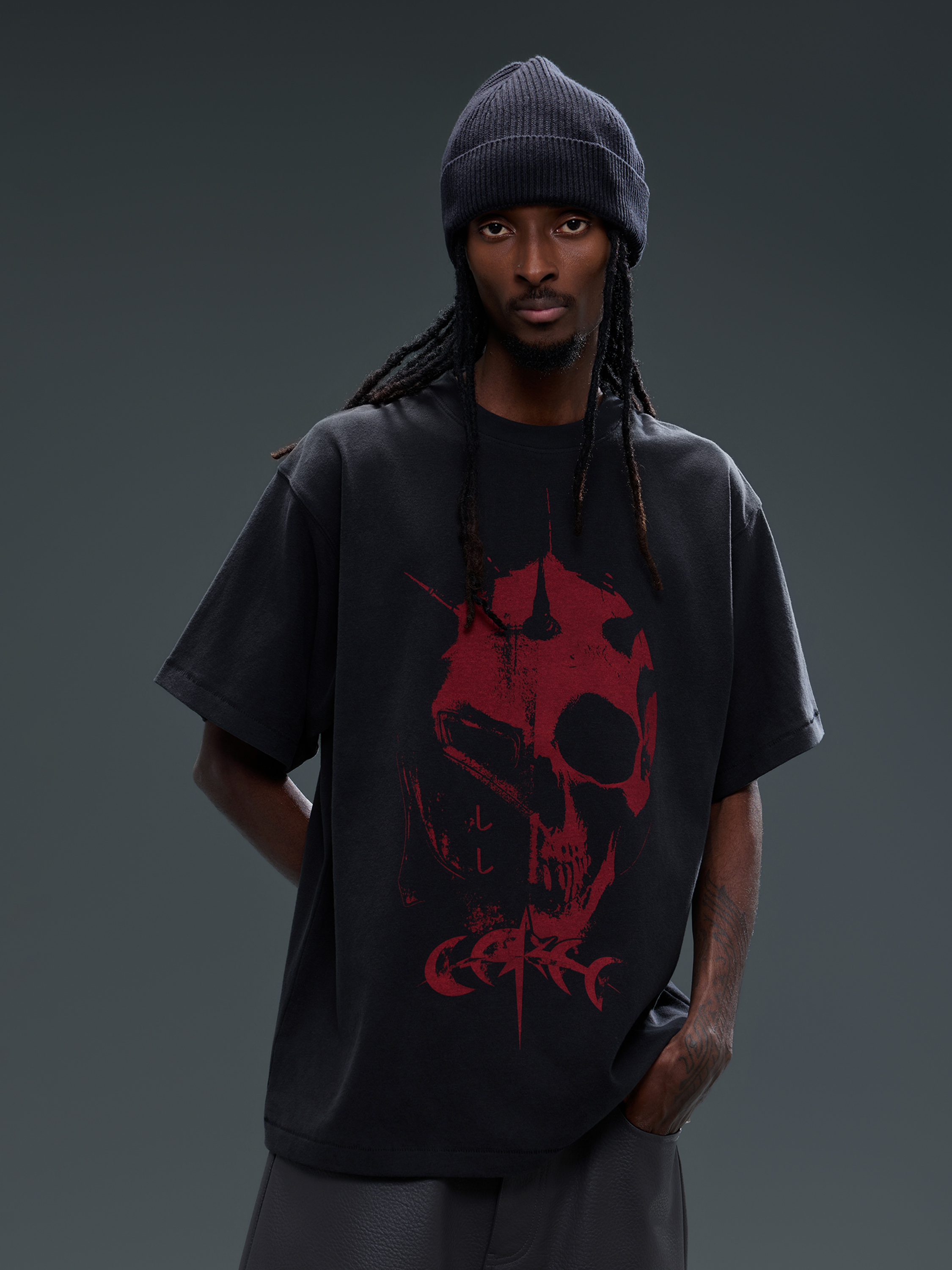 LUMINOUS DAWN GHOST&KNIGHT DISTRESSED S/S TEE