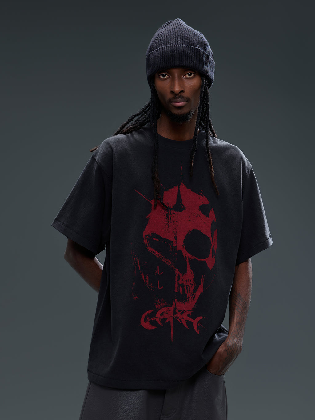 LUMINOUS DAWN GHOST&KNIGHT DISTRESSED S/S TEE
