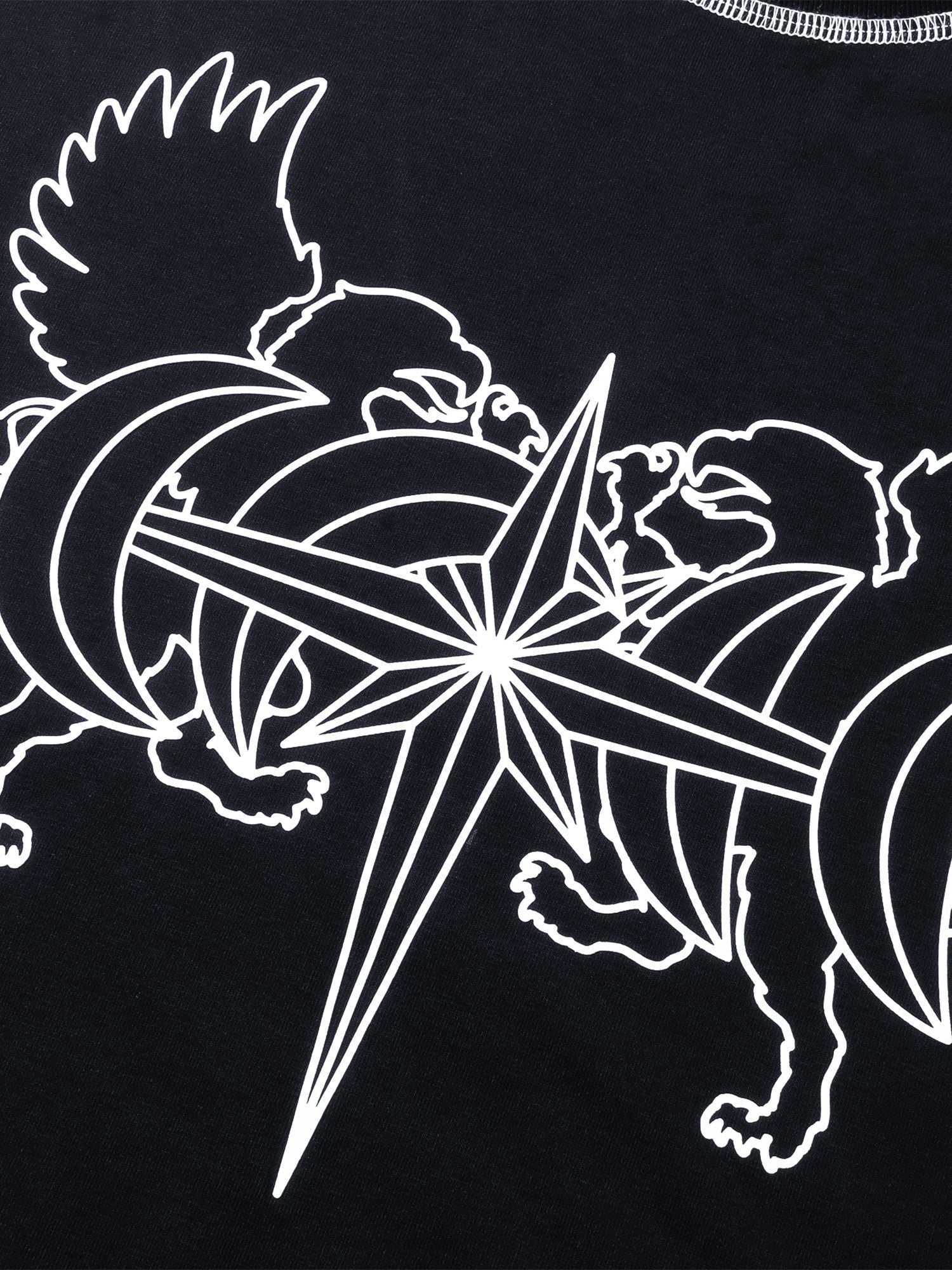 TBHNP Luminous Dawn double-headed eagle cotton t-shirt — men's streetwear graphic tee