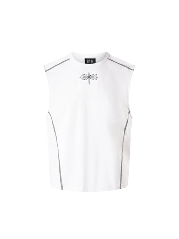 TBHNP Luminous Dawn double-headed eagle sleeveless cotton tee — men's streetwear tank top