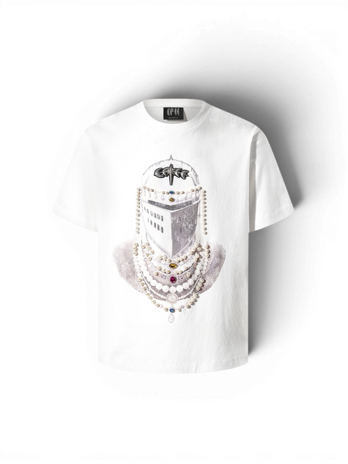 TBHNP Luminous Dawn jewel knight print cotton t-shirt — men's streetwear graphic tee
