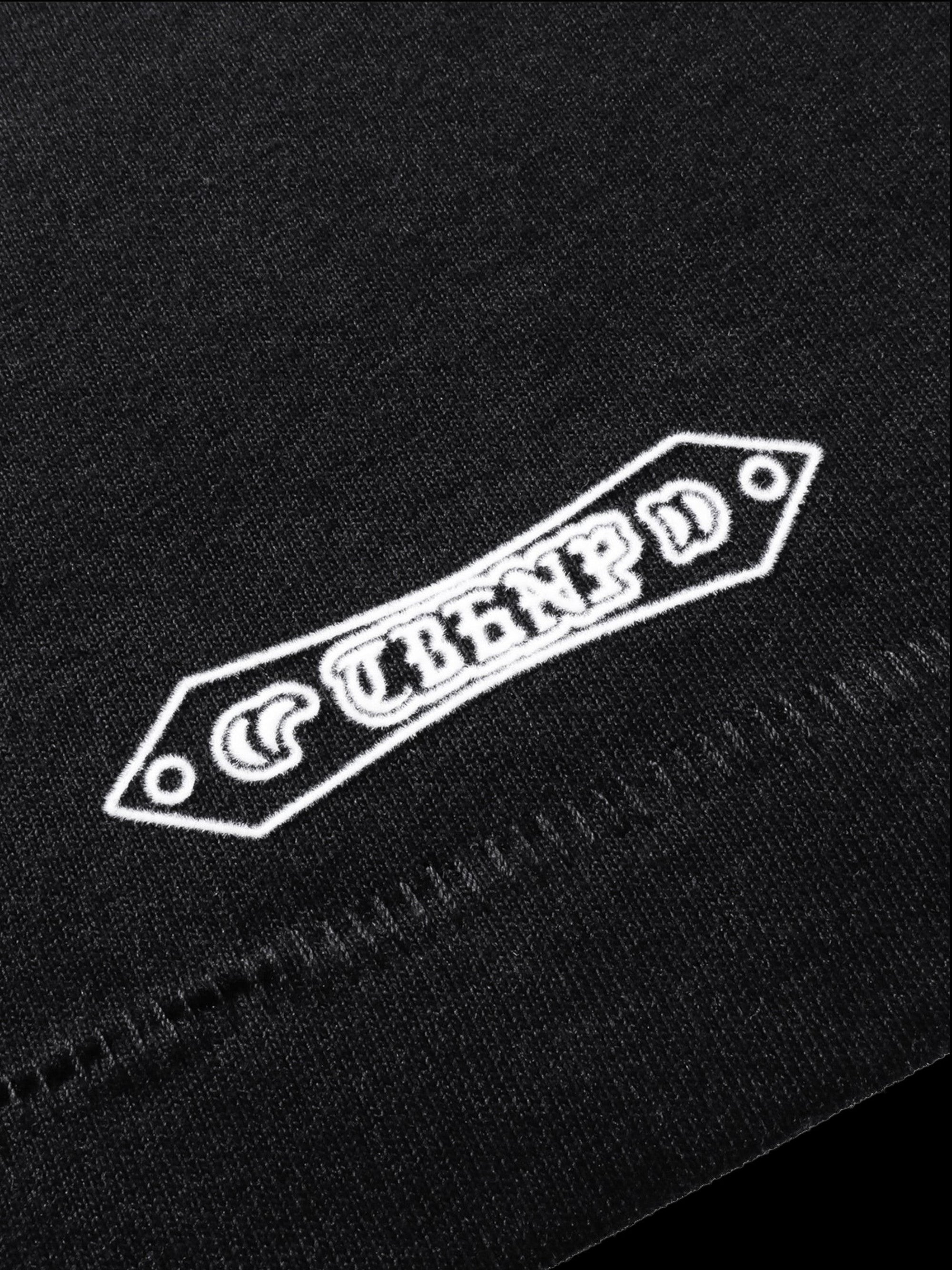 TBHNP Luminous Dawn specter flocked logo cotton t-shirt — men's streetwear graphic tee