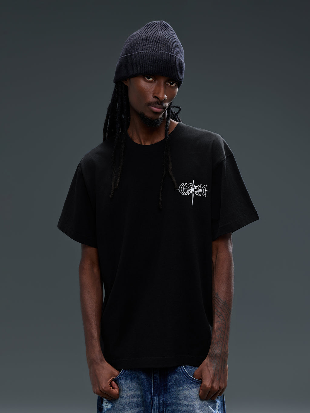 LUMINOUS DAWN SPECTER FLOCKED S/S TEE