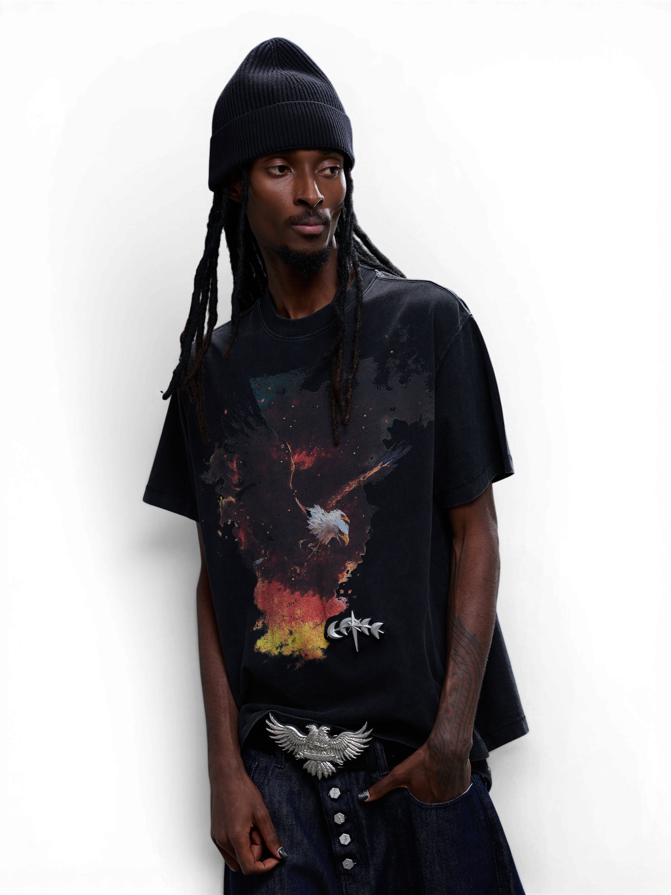 LUMINOUS DAWN DOUBLE-HEADED EAGLE WASHED S/S TEE