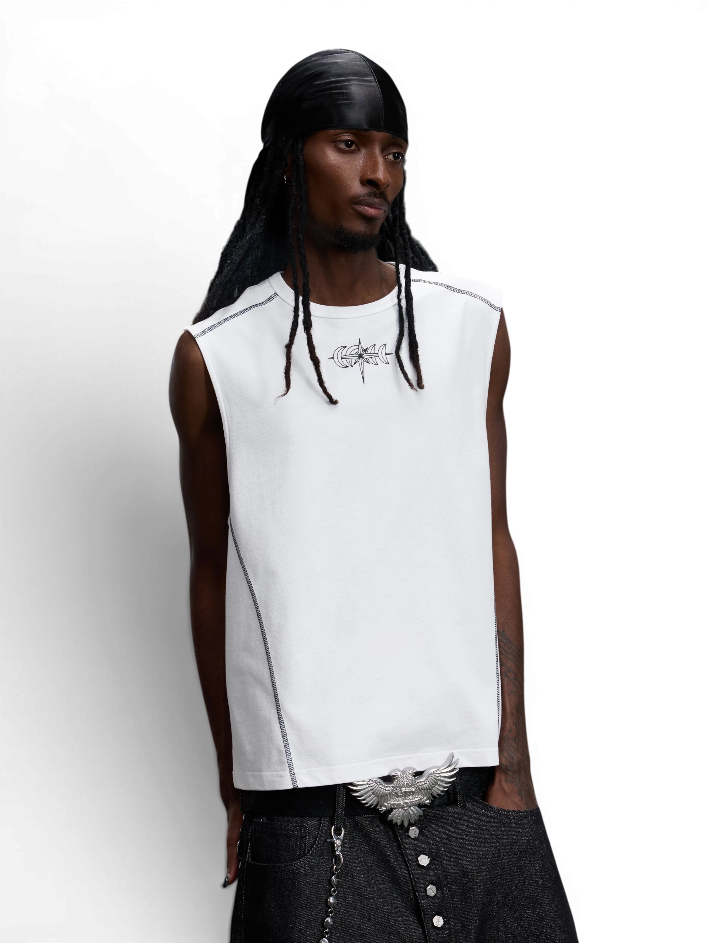 LUMINOUS DAWN DOUBLE-HEADED EAGLE SLEEVELESS TEE