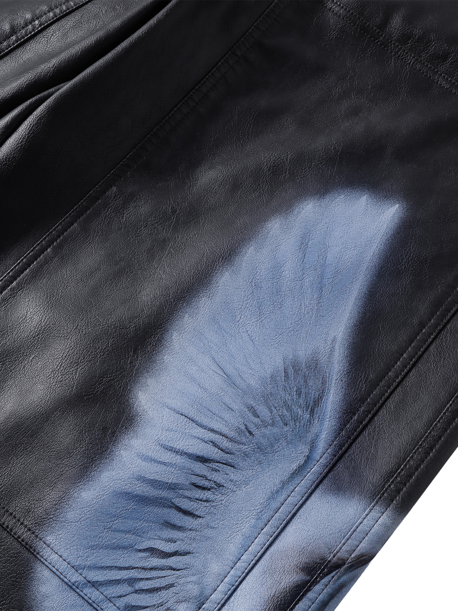 LUMINOUS DAWN KNIGHT&PEGASUS PRINTED LEATHER PANTS