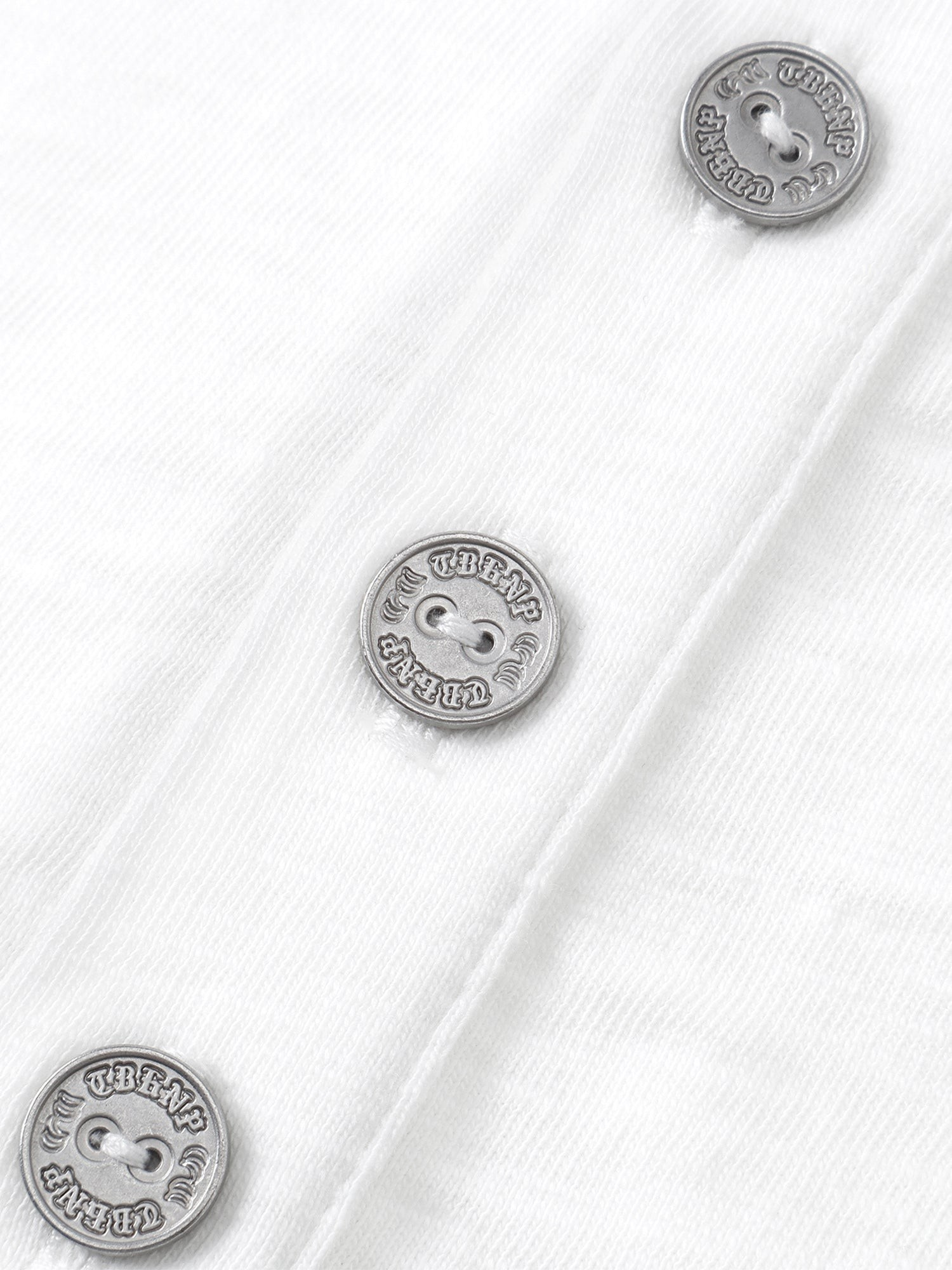 TBHNP Luminous Dawn baroque sleeve-print Henley long sleeve tee with metal buttons — gothic streetwear
