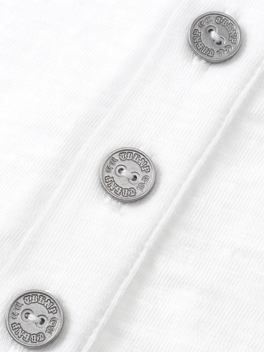 TBHNP Luminous Dawn baroque sleeve-print Henley long sleeve tee with metal buttons — gothic streetwear