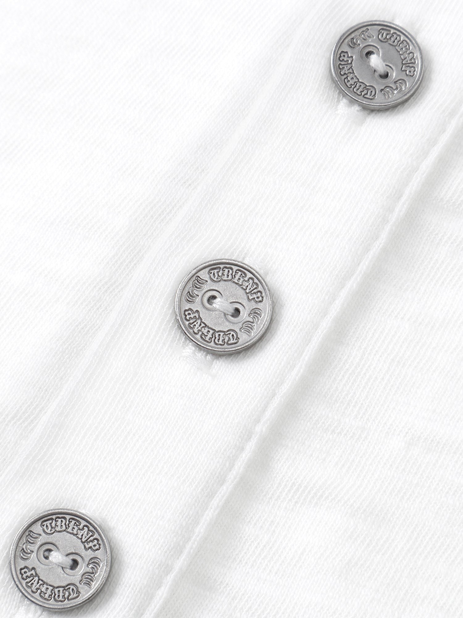TBHNP Luminous Dawn baroque sleeve-print Henley long sleeve tee with metal buttons — gothic streetwear
