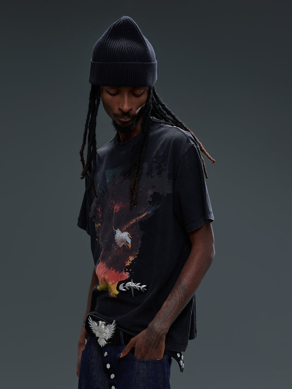 LUMINOUS DAWN DOUBLE-HEADED EAGLE WASHED S/S TEE