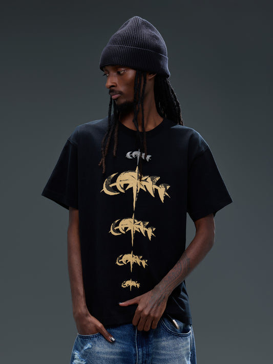 LUMINOUS DAWN FADED PRINT S/S TEE