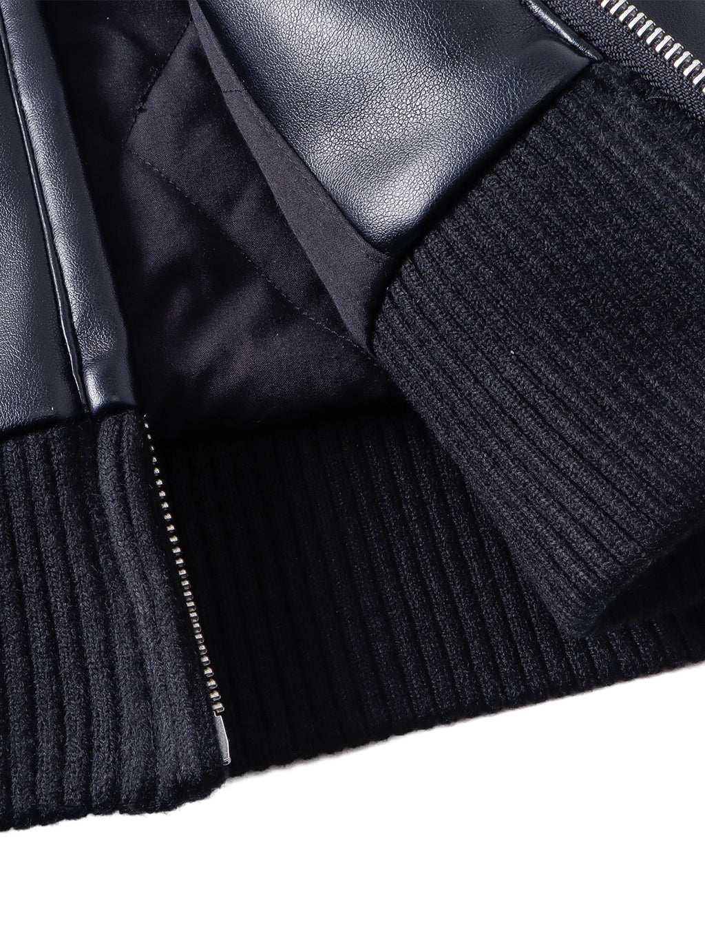 LUMINOUS DAWN RHINESTONE LEATHER PATCH HOODED ZIP JACKET