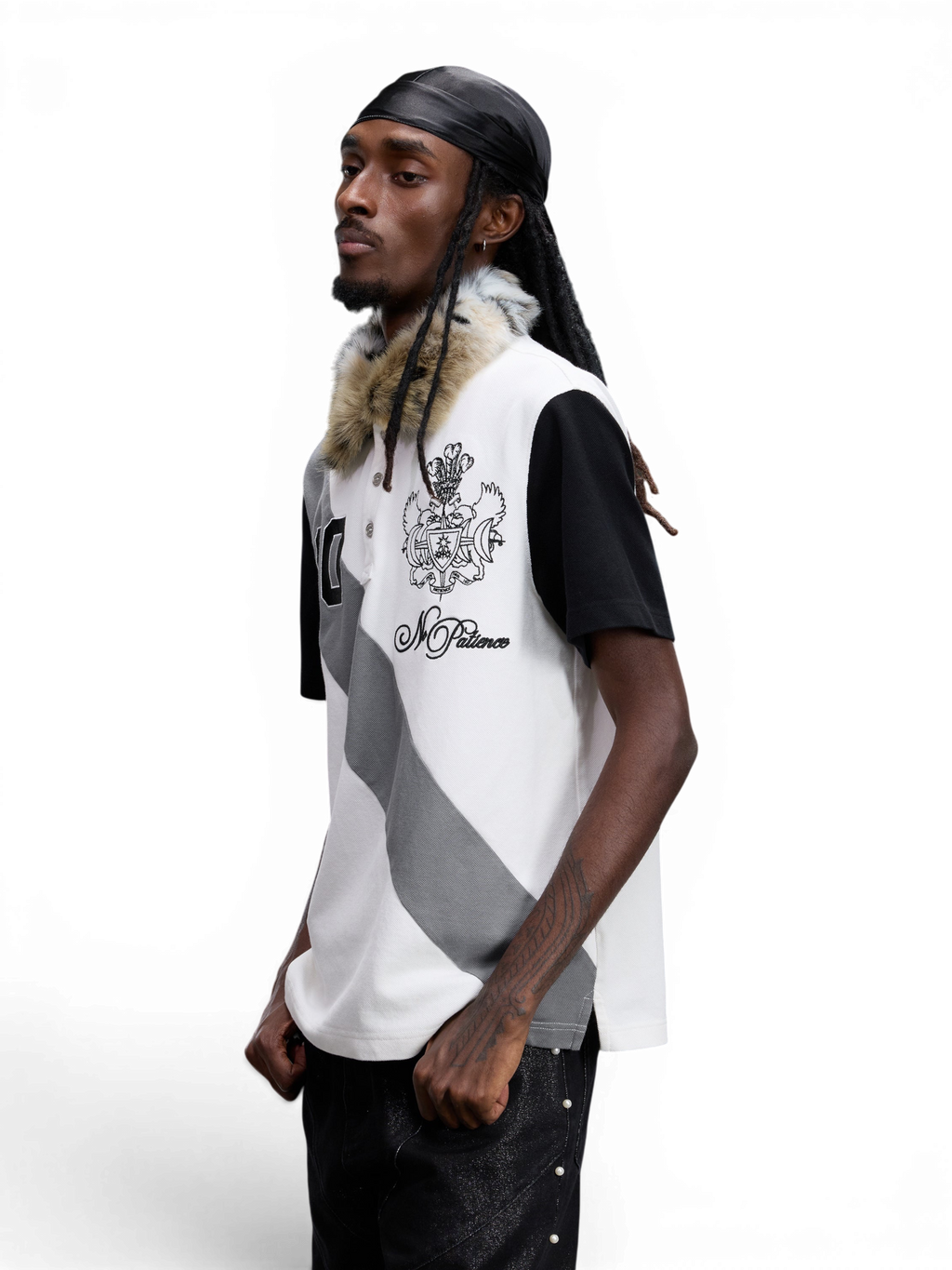 LUMINOUS DAWN DOUBLE-HEADED EAGLE EMBROIDERED POLO SHIRT
