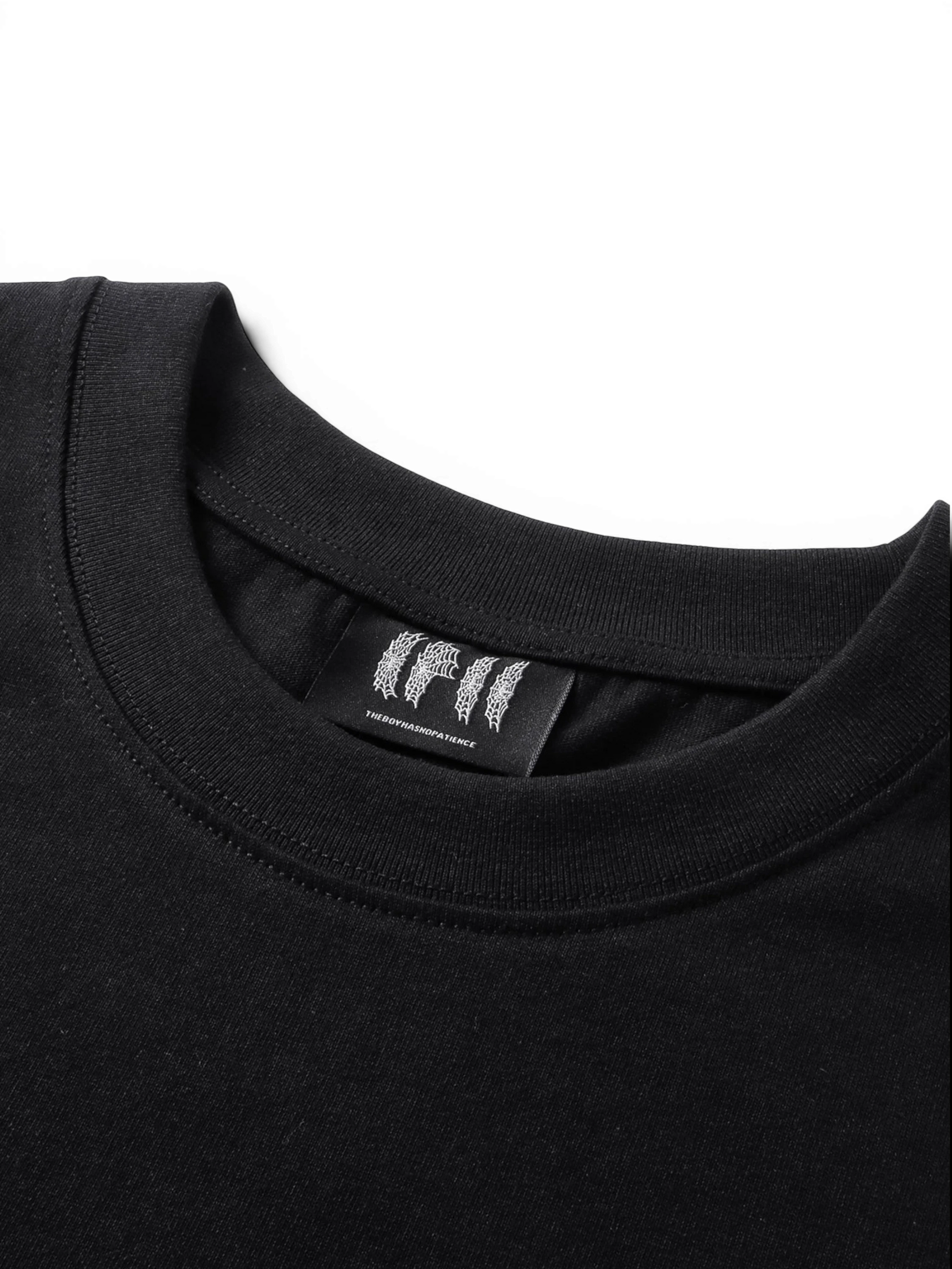 TBHNP Luminous Dawn specter flocked logo cotton t-shirt — men's streetwear graphic tee