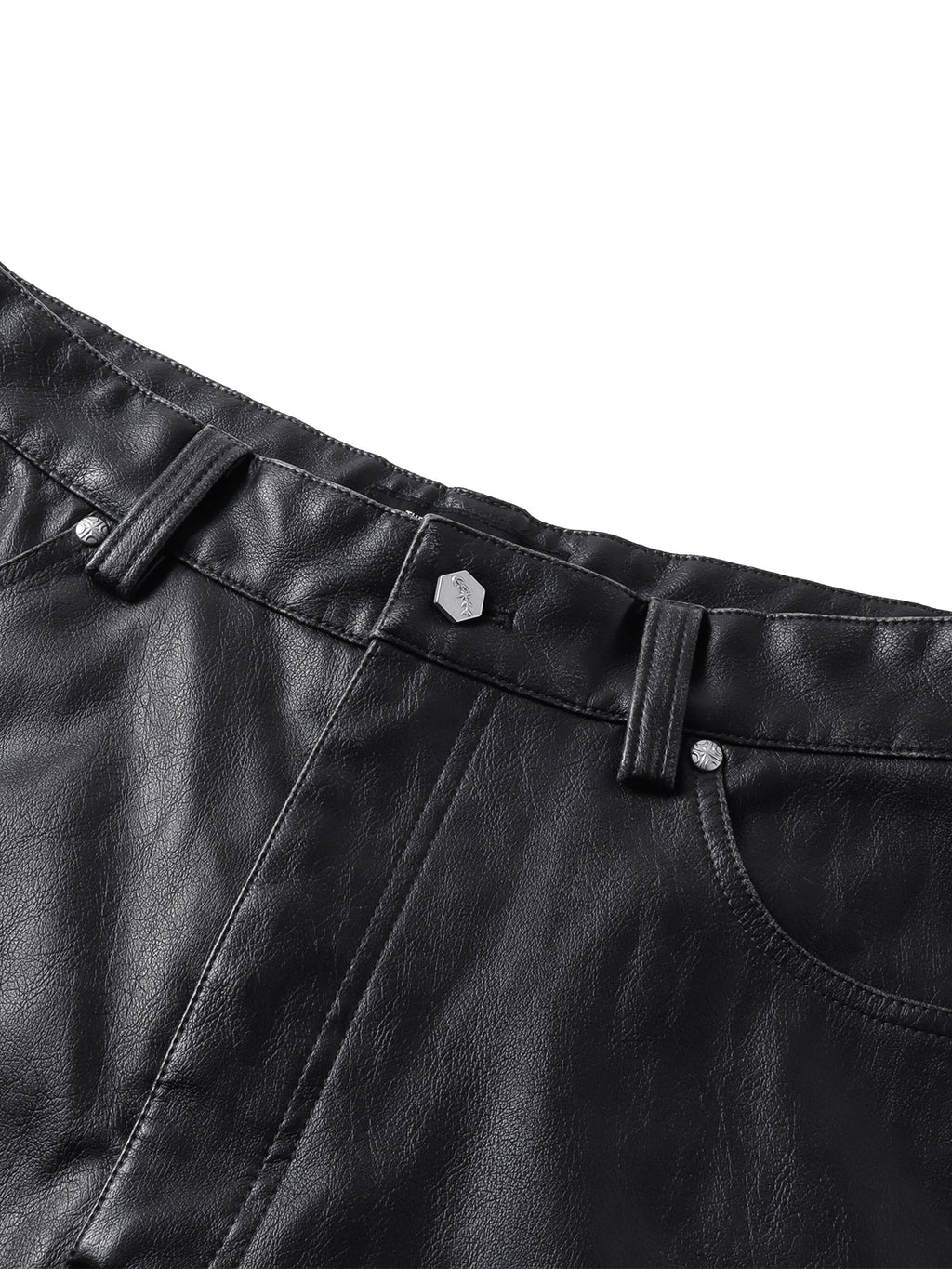 LUMINOUS DAWN KNIGHT&PEGASUS PRINTED LEATHER PANTS