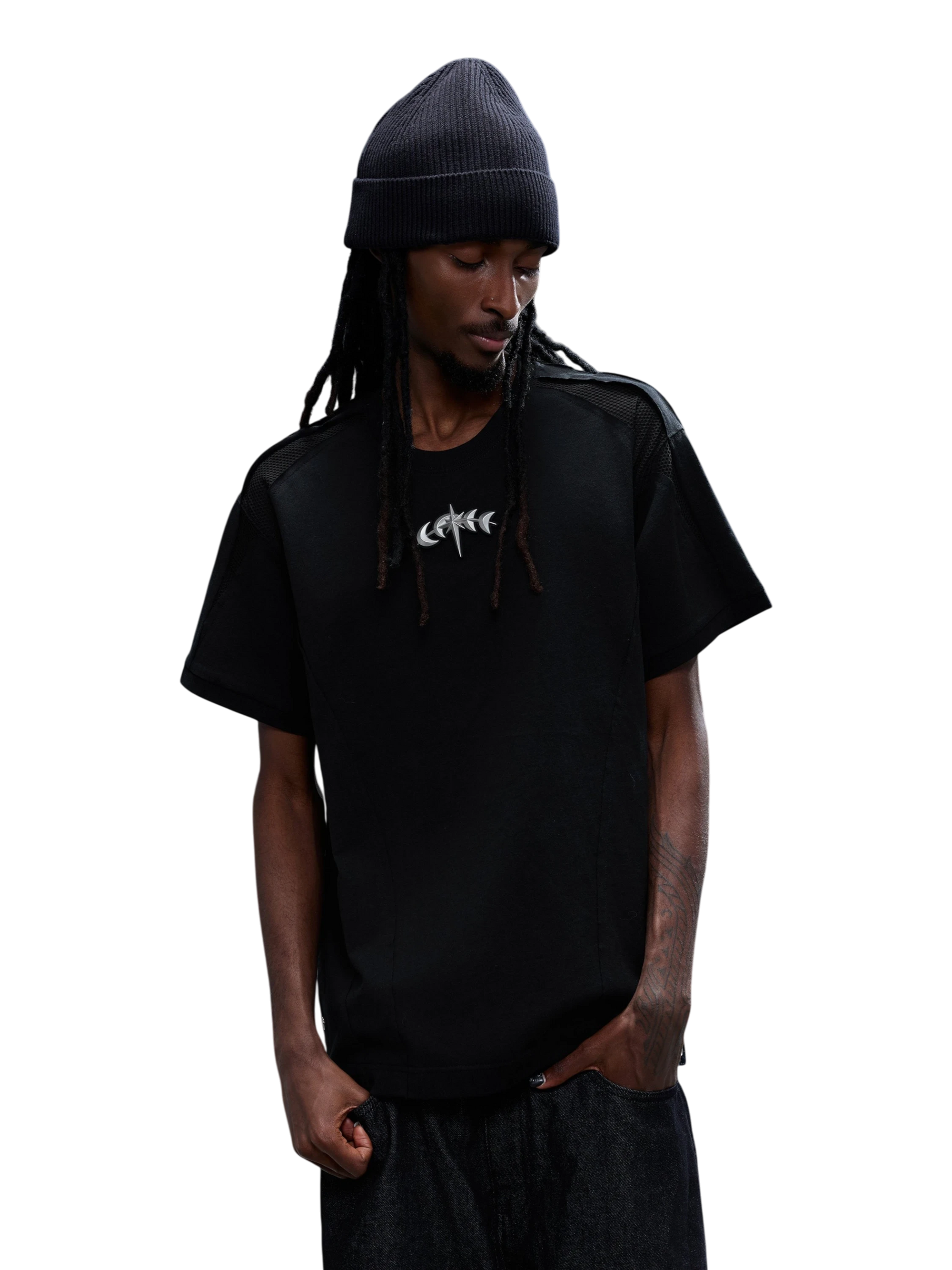 TBHNP Luminous Dawn sculpted structured cotton t-shirt — men's streetwear tee