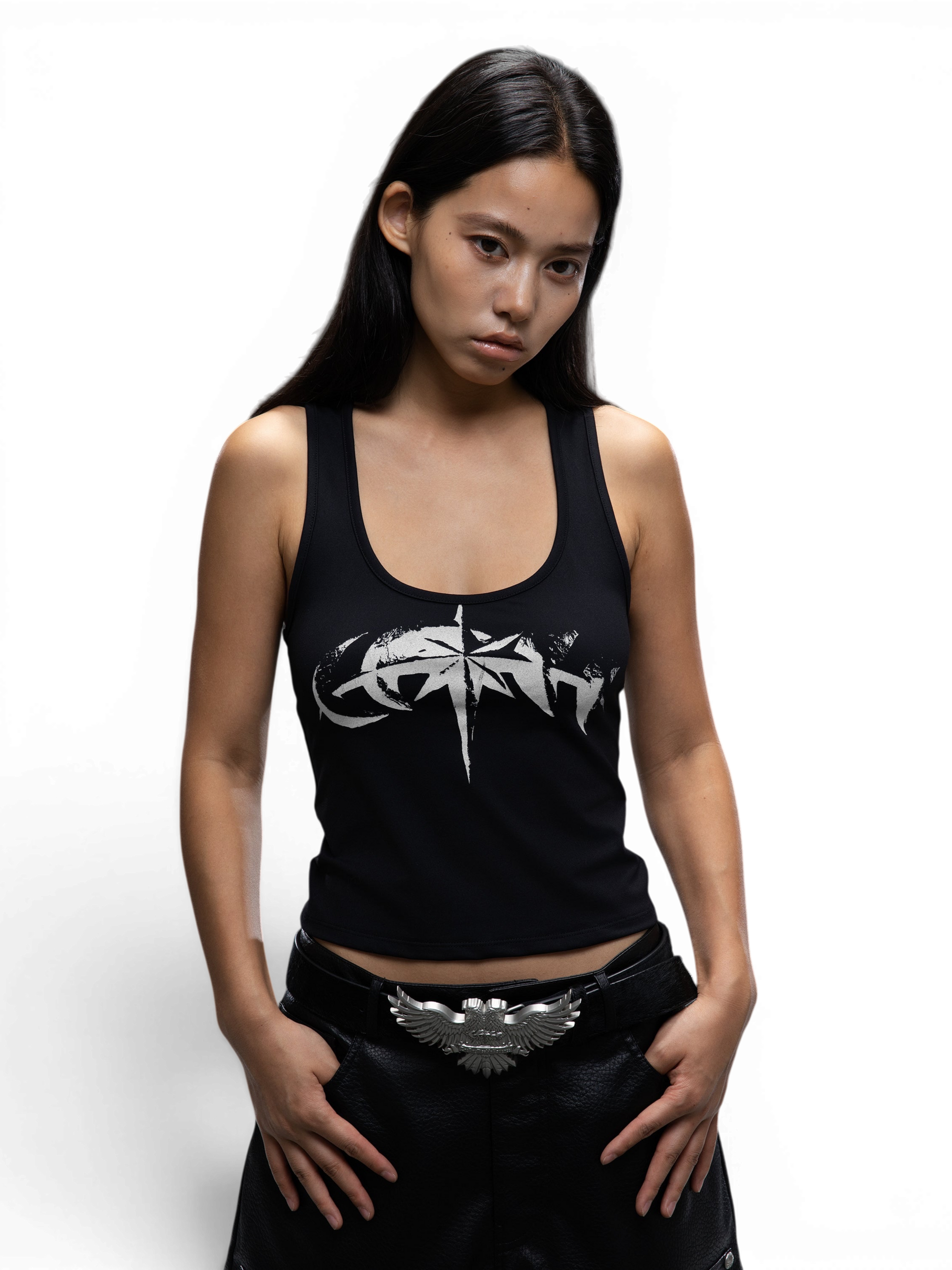 TBHNP Luminous Dawn women's bodycon tank top — streetwear fitted tank
