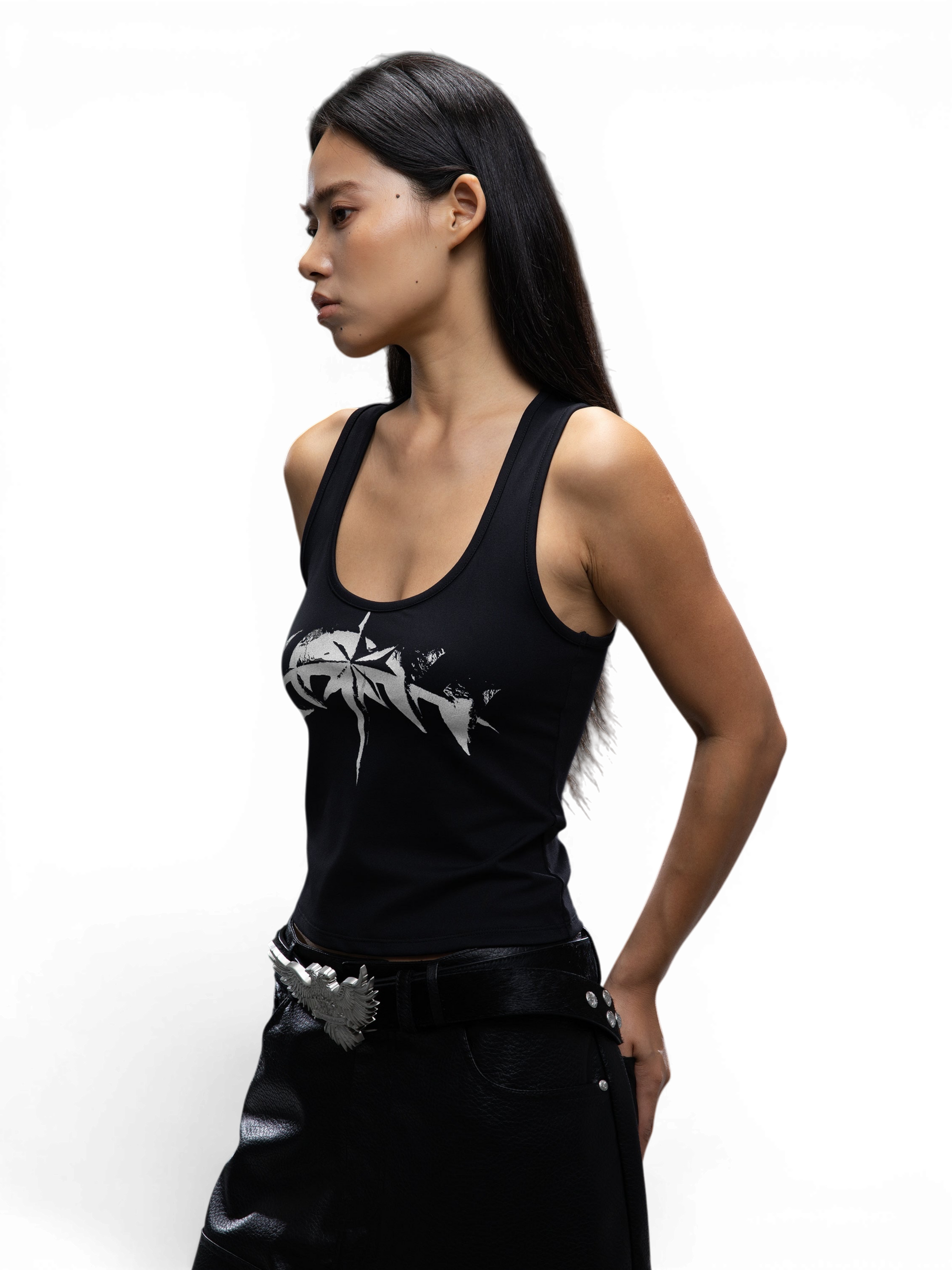 TBHNP Luminous Dawn women's bodycon tank top — streetwear fitted tank