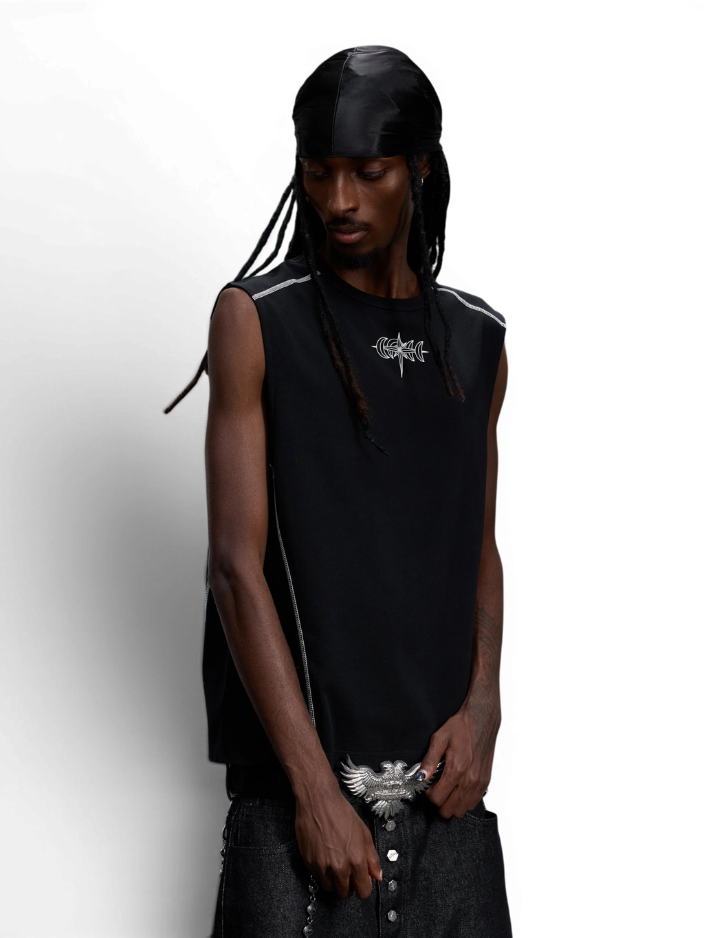 LUMINOUS DAWN DOUBLE-HEADED EAGLE SLEEVELESS TEE