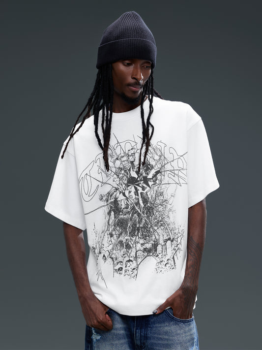 LUMINOUS DAWN BROKEN RUINS PRINT S/S TEE