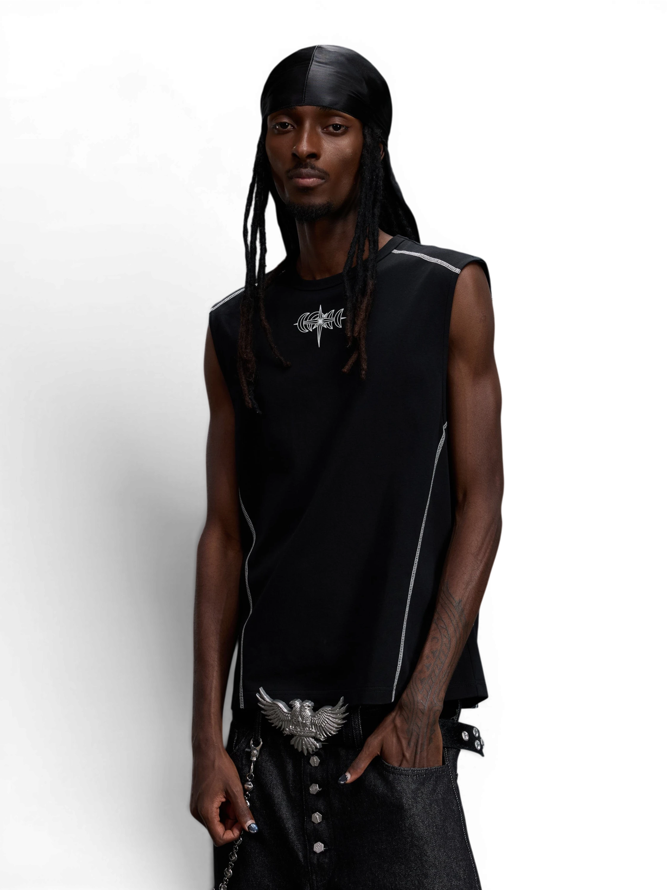 LUMINOUS DAWN DOUBLE-HEADED EAGLE SLEEVELESS TEE