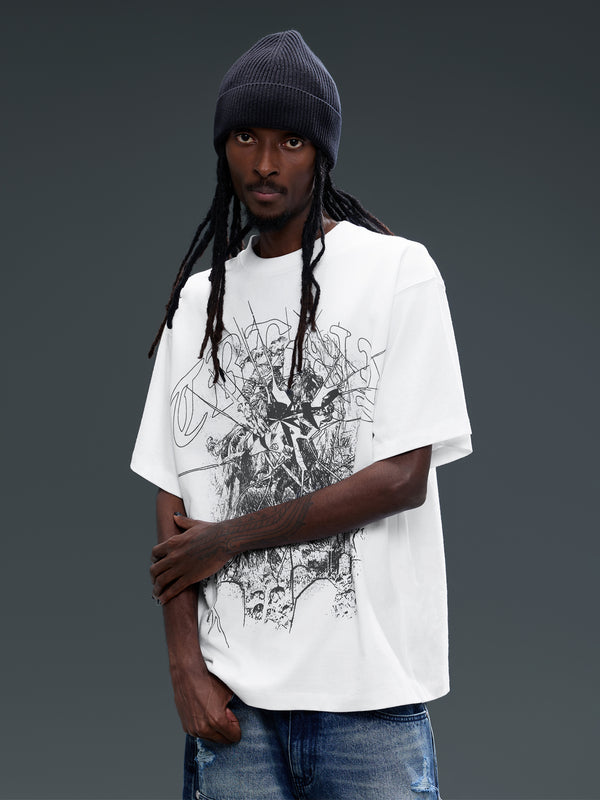 LUMINOUS DAWN BROKEN RUINS PRINT S/S TEE