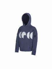 COBWEB PATCH WASHED HOODIE