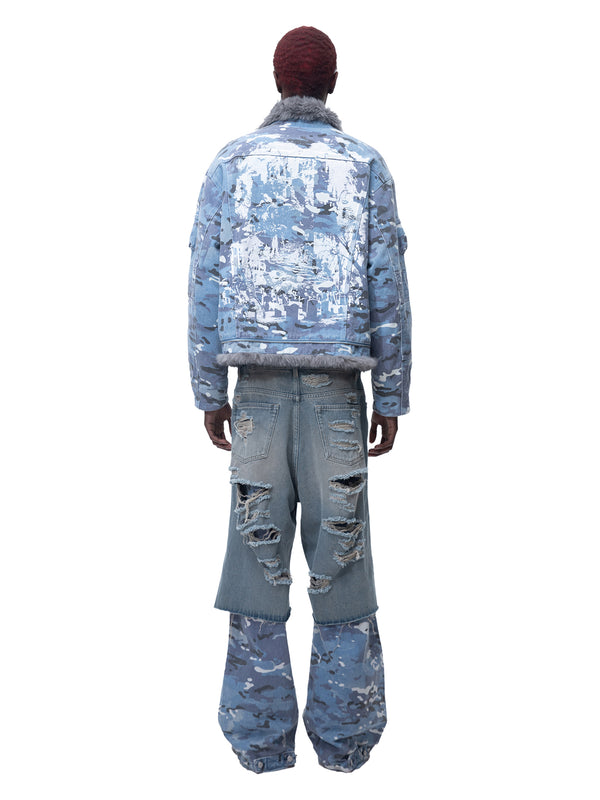 ECLIPSE OF THE BLOOD MOON BLUE CAMOUFLAGE JACKET