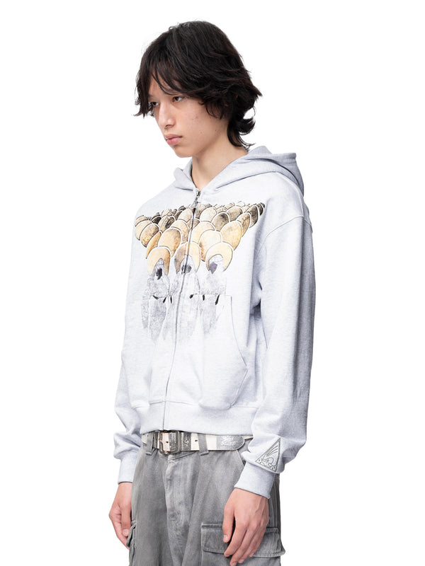 DISCIPLE GRAPHIC FLOCKED ZIP HOODIE