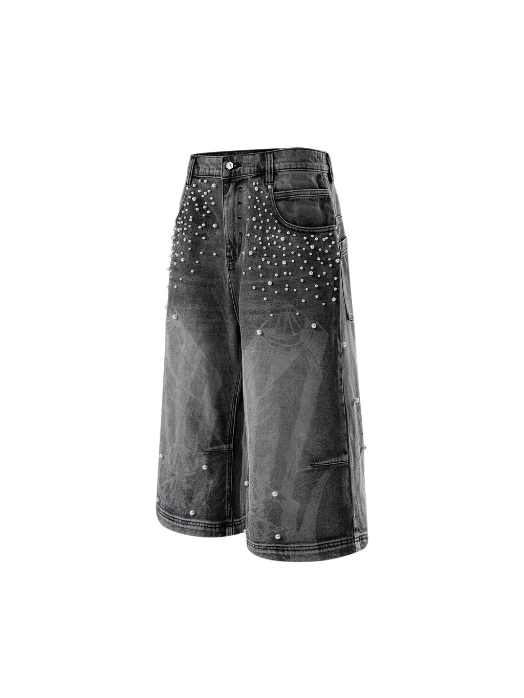  LUMINOUS DAWN KNIGHT PEARL ARMOR CROPPED JEANS