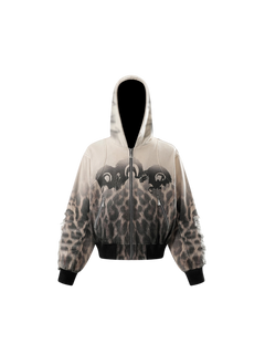 TBHNP Disciple distressed double-layer zip hoodie, sandy — men's streetwear hoodie