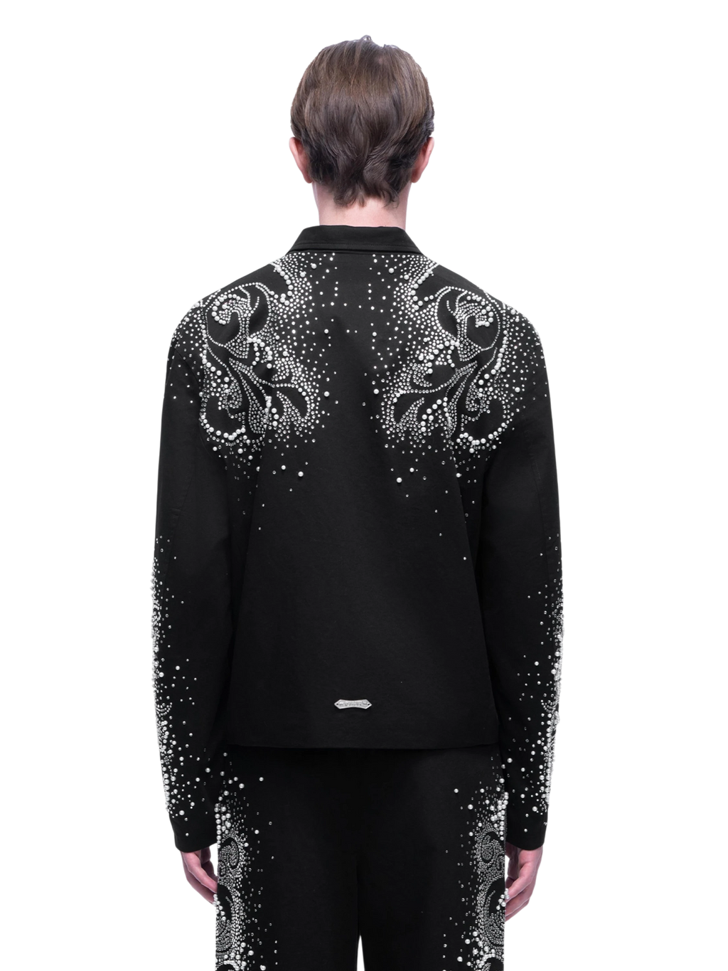 LUMINOUS DAWN PEARL RHINESTONE ZIP JACKET