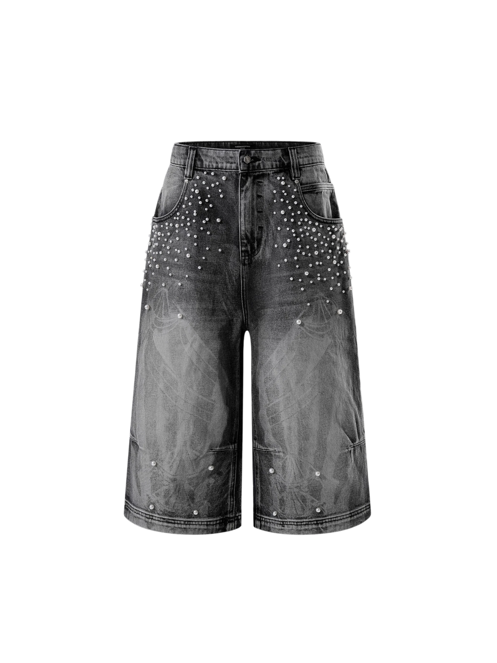 TBHNP Luminous Dawn pearl armor cropped wide-leg jeans — men's streetwear denim