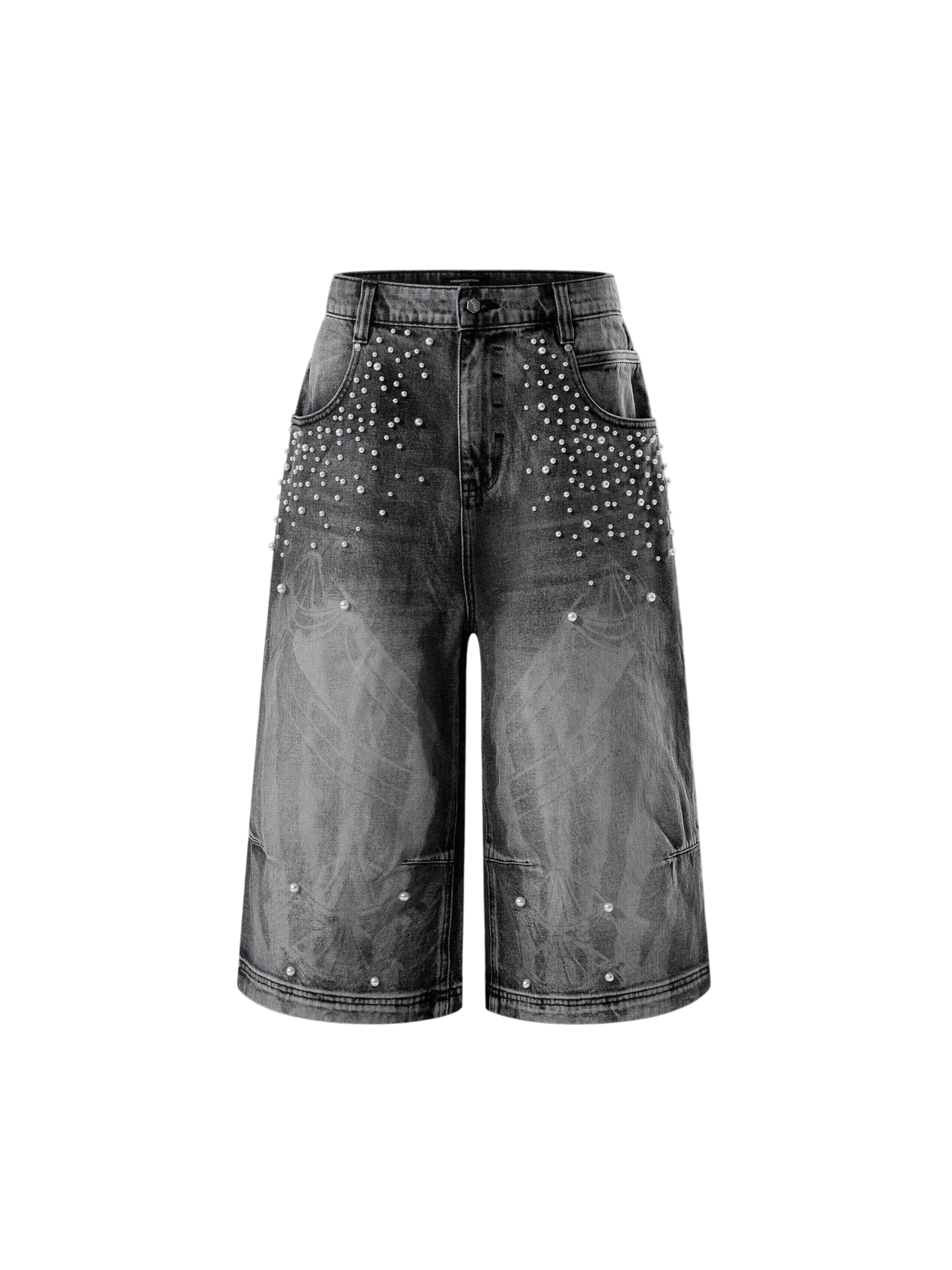 TBHNP Luminous Dawn pearl armor cropped wide-leg jeans — men's streetwear denim
