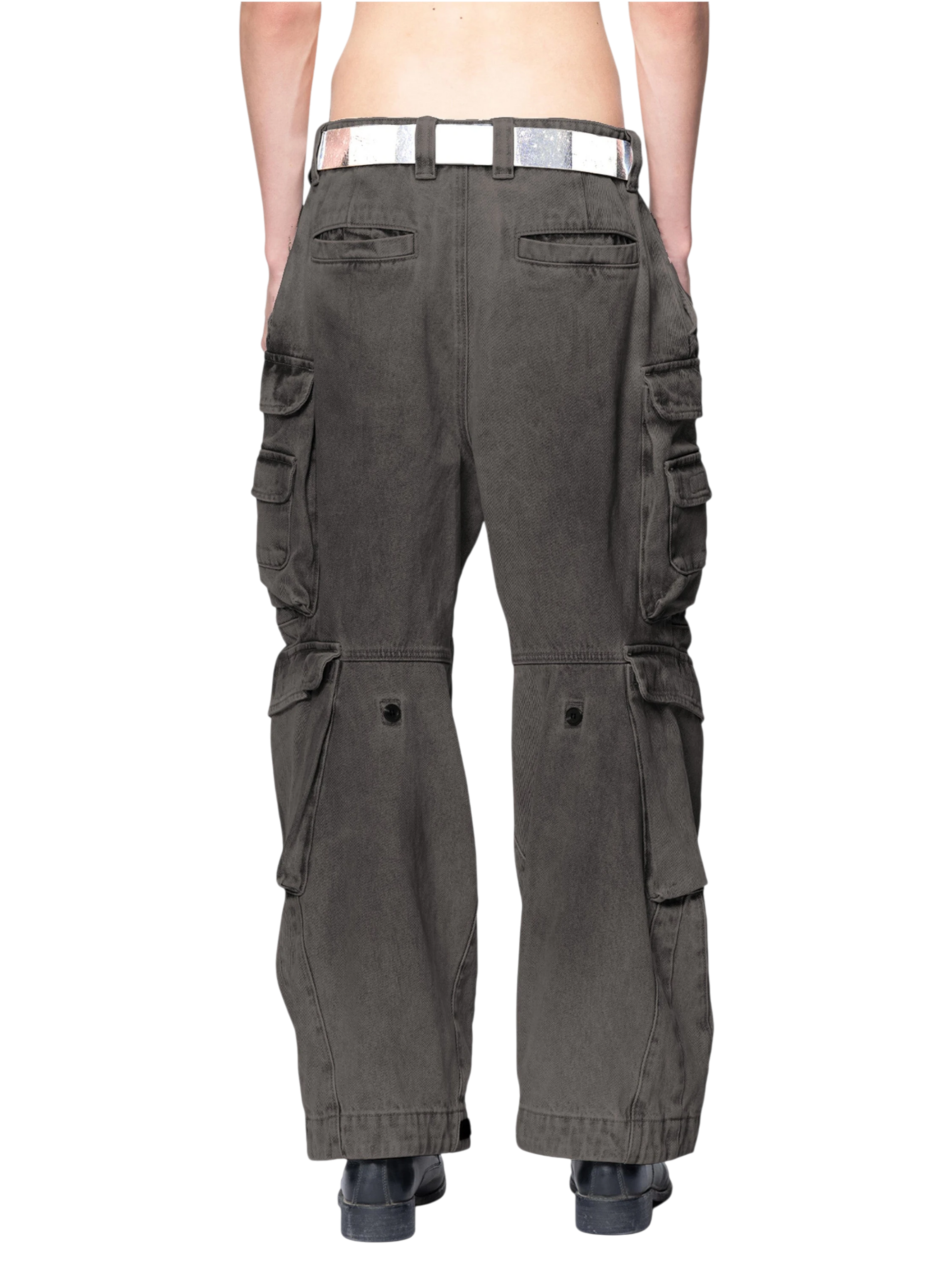 TBHNP Disciple mud-dyed multi-pocket baggy cargo pants — men's streetwear cargo pants